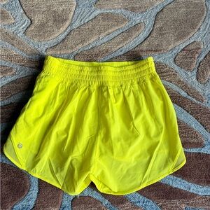 Lululemon Athletica Neon Yellow Athletic Shorts | yellow neon